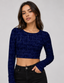Women's Full Sleeves Crop Top – Blah Blah