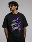 Men’s Premium Oversized T-Shirt – Wild Elation - Black - Creativeya.com