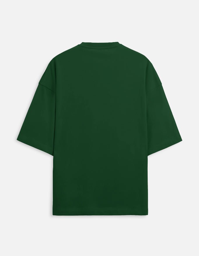 Women’s Premium Oversized T-Shirt – Wild Elation - Bottle Green#-Creativeya.com