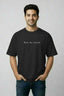 Men’s Oversized T-Shirt – Rare by Nature_Black_1Creativeya.com