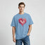 Men's Oversized T-Shirt-Painted Love_Baby Blue_9Creativeya.com
