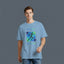 Men's Oversized T-Shirt-Urban Dash_Baby Blue_9Creativeya.com