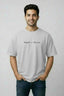 Men’s Oversized T-Shirt – Less Noise_Ash Grey_1Creativeya.com