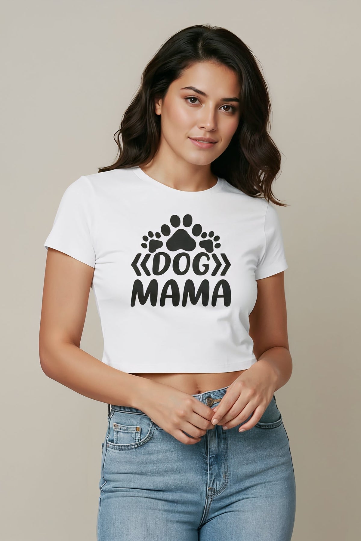 Women's Crop Top โ Dog Mama__1Creativeya.com