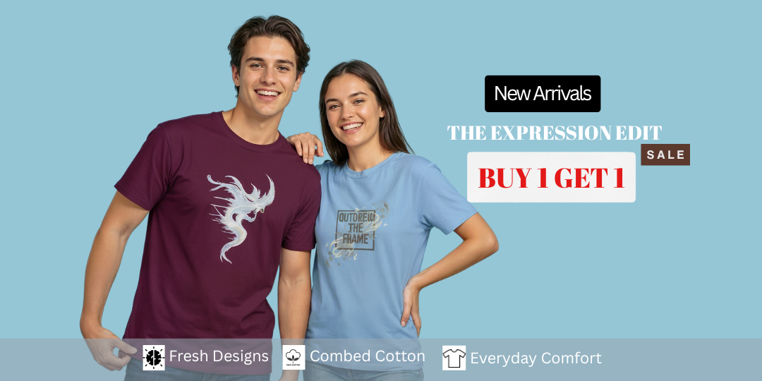 Buy new arrival t-shirts online with premium cotton fabric and unique prints