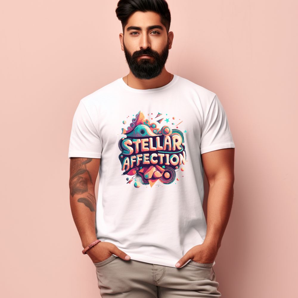 Men's Steller Affection Design Printed T-Shirt