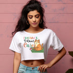 Women's Fun Fact : I Don't Care Sarcastic Quotes Crop Tops