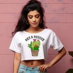 Women's Not A Hugger Sarcastic Quotes Crop Tops