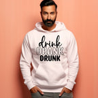 Men's Drink Drank Drunk Graphics Printed Hoodies