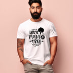 Men's Let's Plant Tree Design Printed T-Shirt