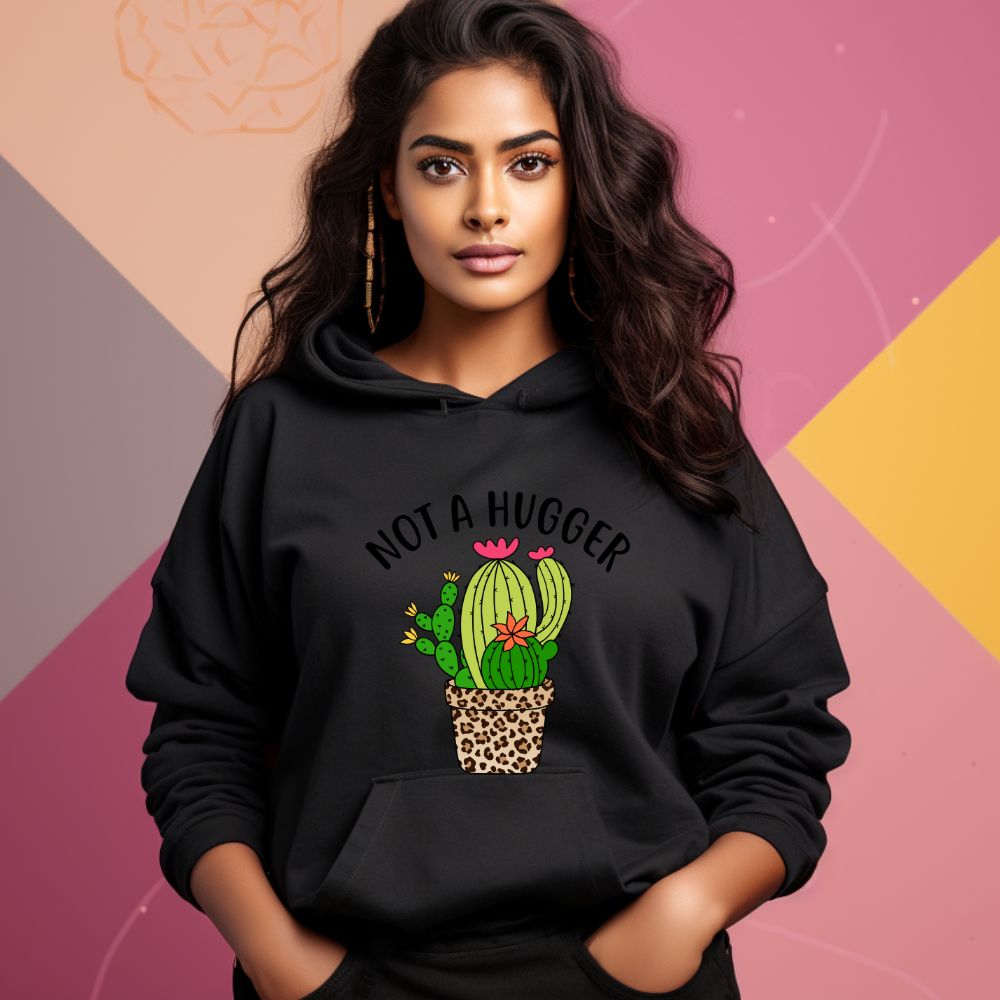 Women's Not A Hugger Sarcastic Quotes Hoodies Main image