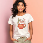 Women's Just A Girl Who loves Christmas Graphics Printed T-Shirt