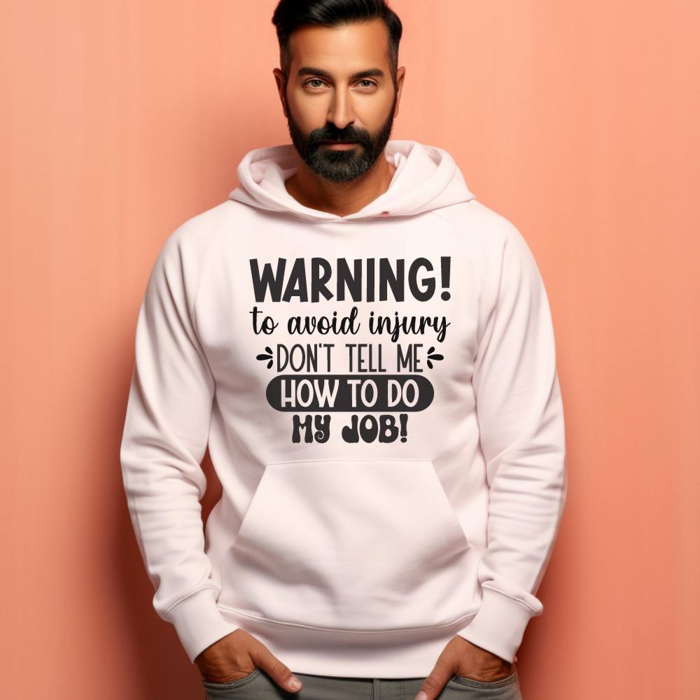 Men's Sarcastic Warning Graphics Printed Hoodies Main image