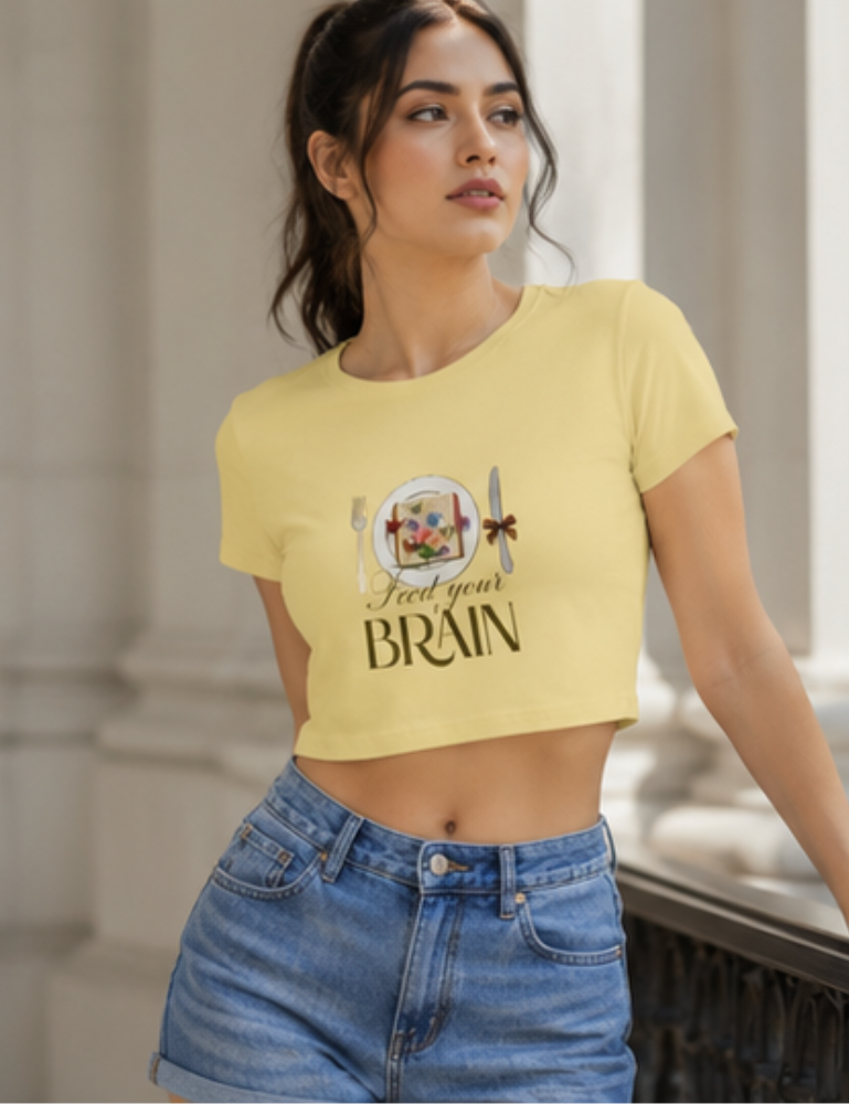 Women's Crop Top – Feed Your Brain
