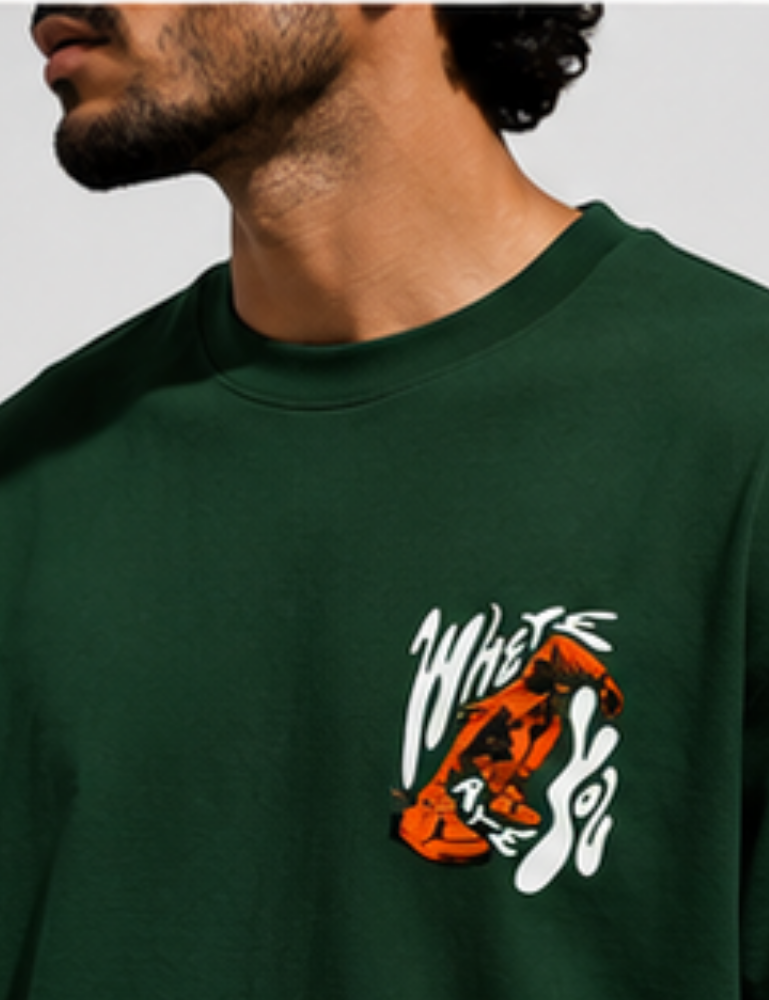 Men’s Premium Oversized T-Shirt – Where Are You