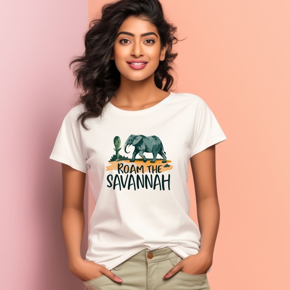 Women's Roam The Savannah Graphics Printed T-Shirt Main image