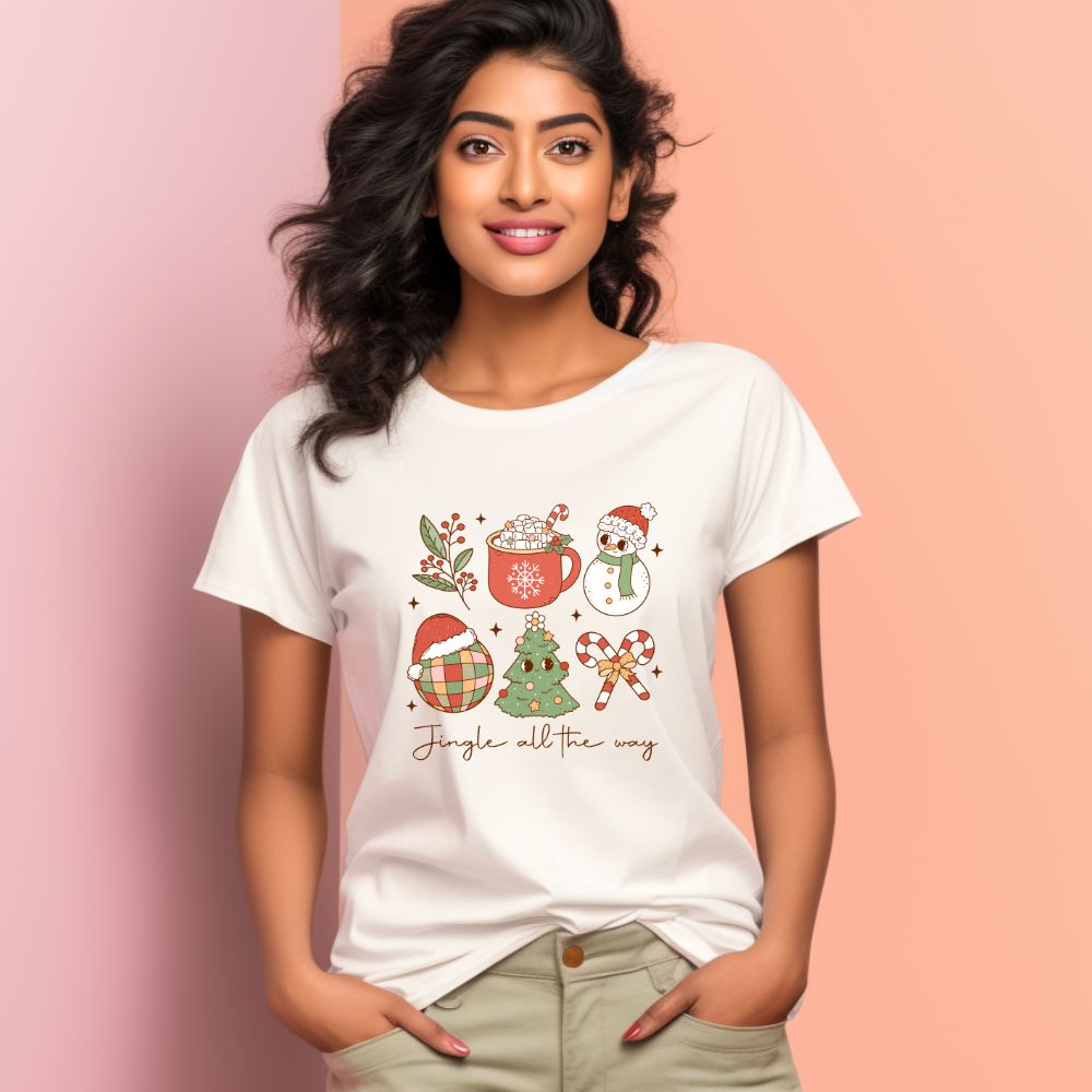 Women's Jungle all the way Graphics Printed T-Shirt Main image