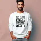 Men's Friendship Quote Printed Full Sleeve T Shirt