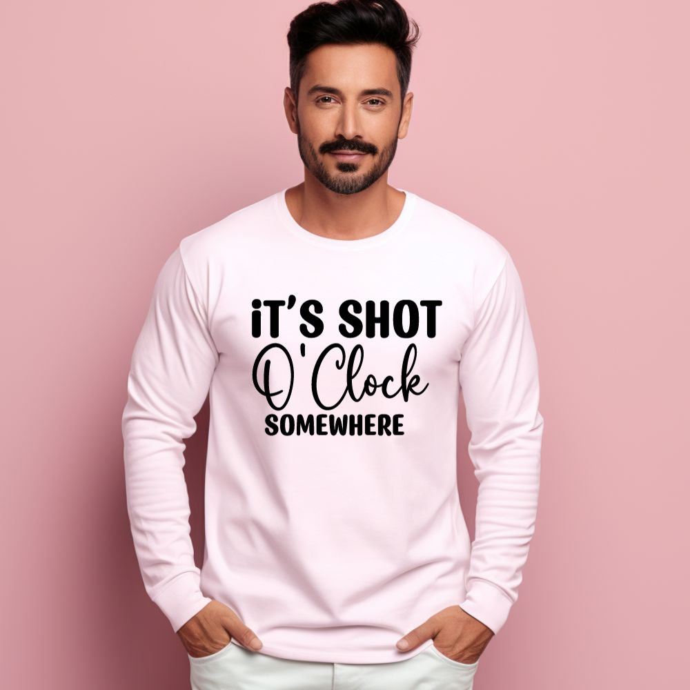 Men's It's Shot O' Clock Somewhere Graphics Printed Sweatshirts Main image