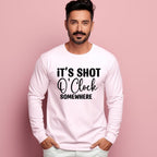 Men's It's Shot O' Clock Somewhere Graphics Printed Sweatshirts