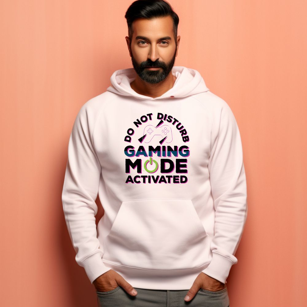 Men's Do Not Disturb Gaming Mode Activated Graphics Printed Hoodies