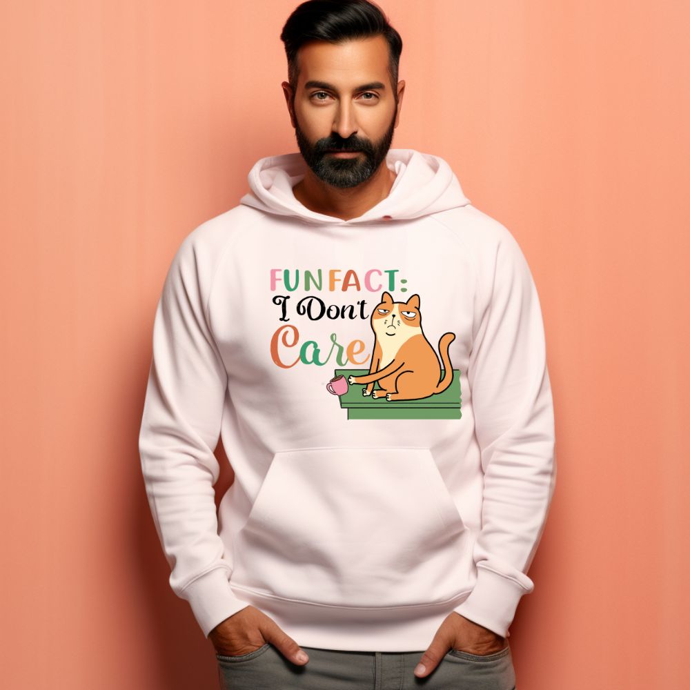 Men's Fun Fact:I Don't Care Sarcastic Quotes Hoodies