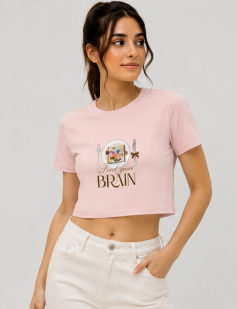 Women's Crop Top – Feed Your Brain