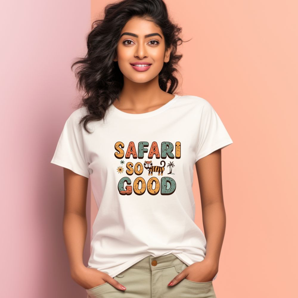 Women's Safari So Good Graphics Printed T-Shirt Main image