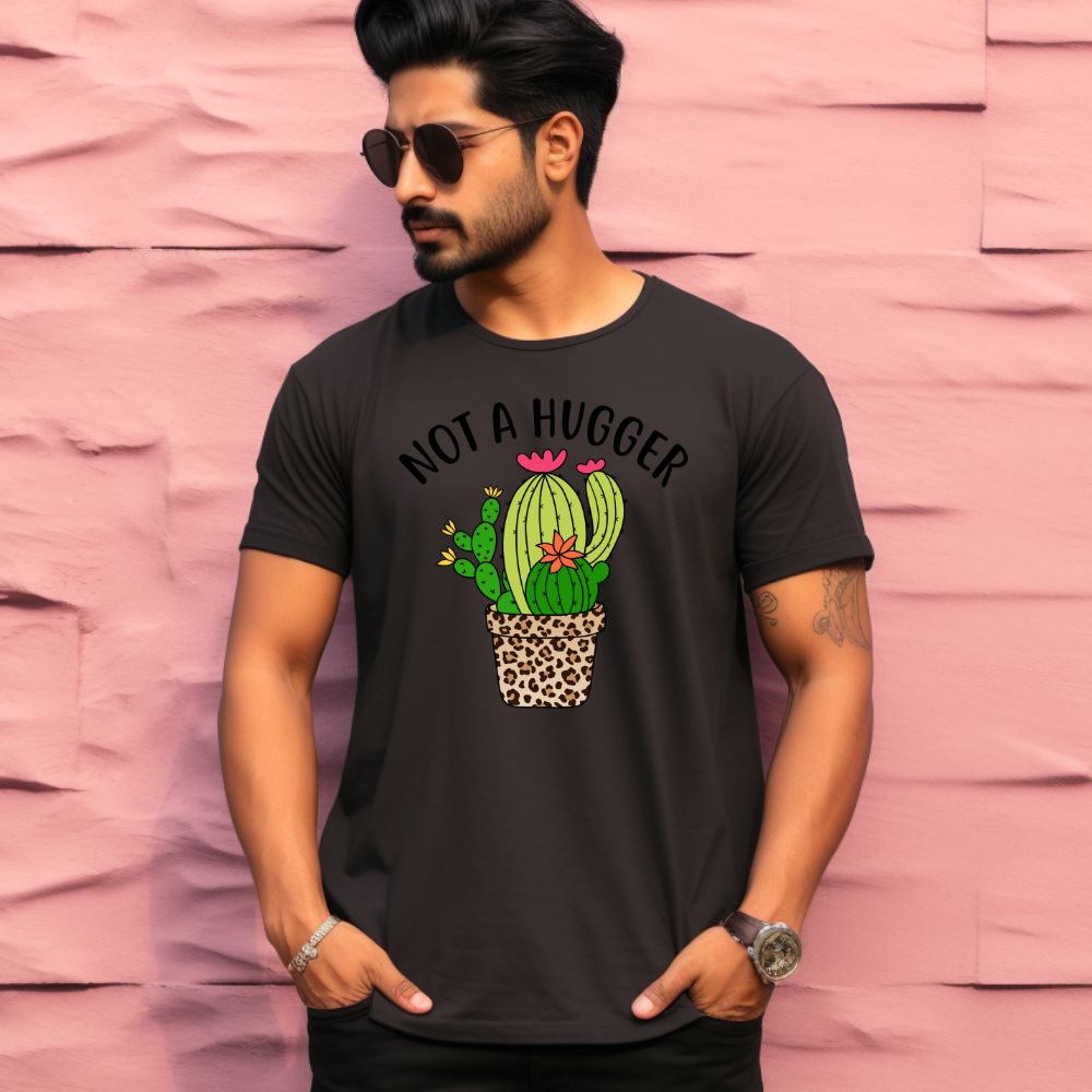 Men's Not A Hugger Sarcastic Quotes T-Shirt Main image