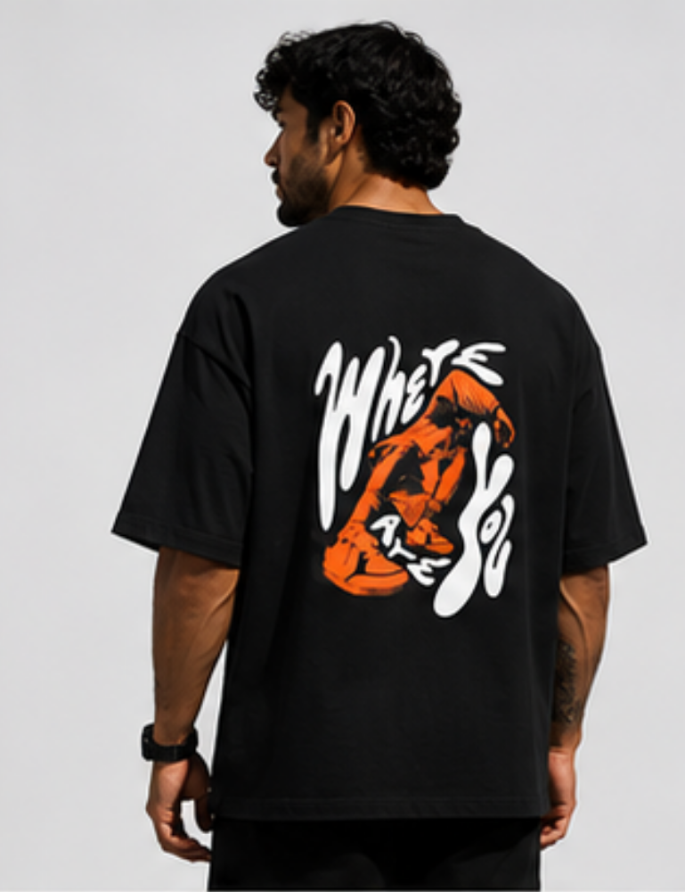 Men’s Premium Oversized T-Shirt – Where Are You