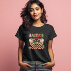 Women's Santa's Favorite Graphics Printed T-Shirt