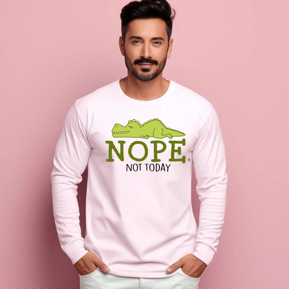 Men's Nope Not Today Sarcastic Quotes Sweatshirts Main image