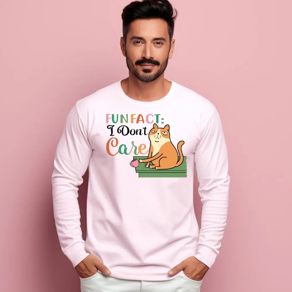 Men's Fun Fact : I Don't Care Sarcastic Quotes Sweatshirts