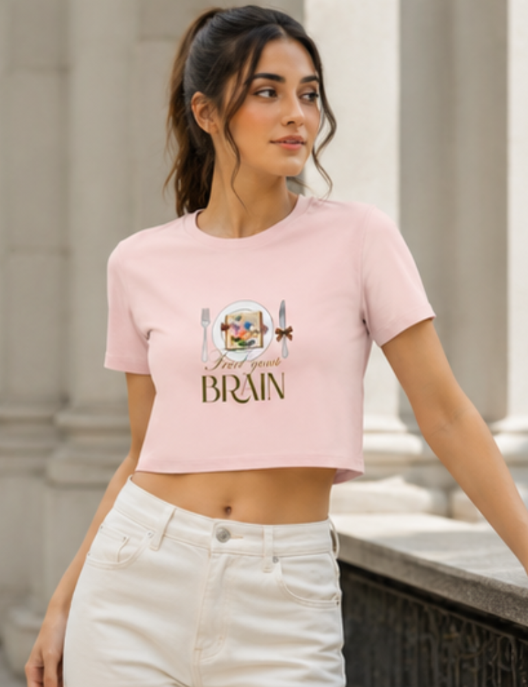 Women's Crop Top – Feed Your Brain