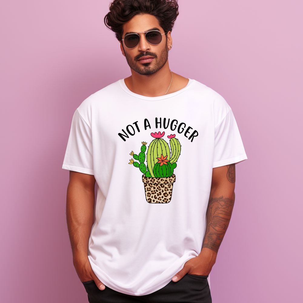 Men's Not A Hugger Sarcastic Quotes Oversized T-Shirt