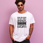 Men's Friendship Quote Printed Oversized T-Shirt