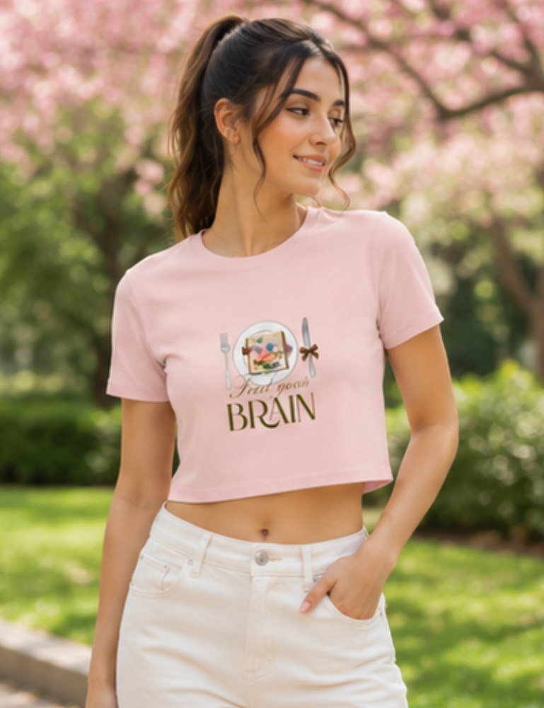 Women's Crop Top – Feed Your Brain