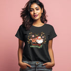 Women's Merry Christmas Graphics Printed T-Shirt