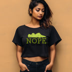 Women's Nope Not Today Sarcastic Quotes Crop Tops