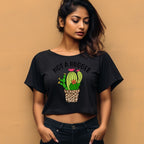 Women's Not A Hugger Sarcastic Quotes Crop Tops