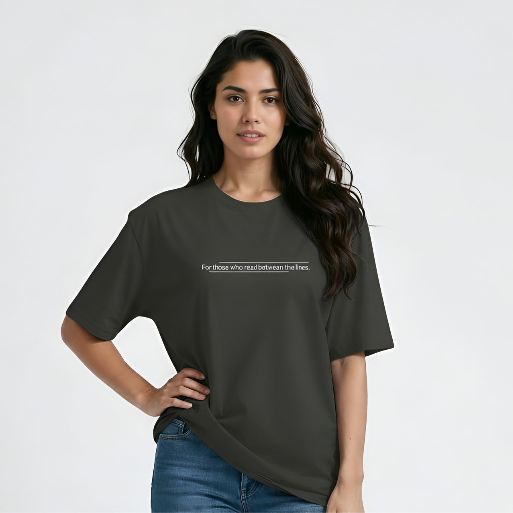 Women’s Oversized T-Shirt – Between The Lines