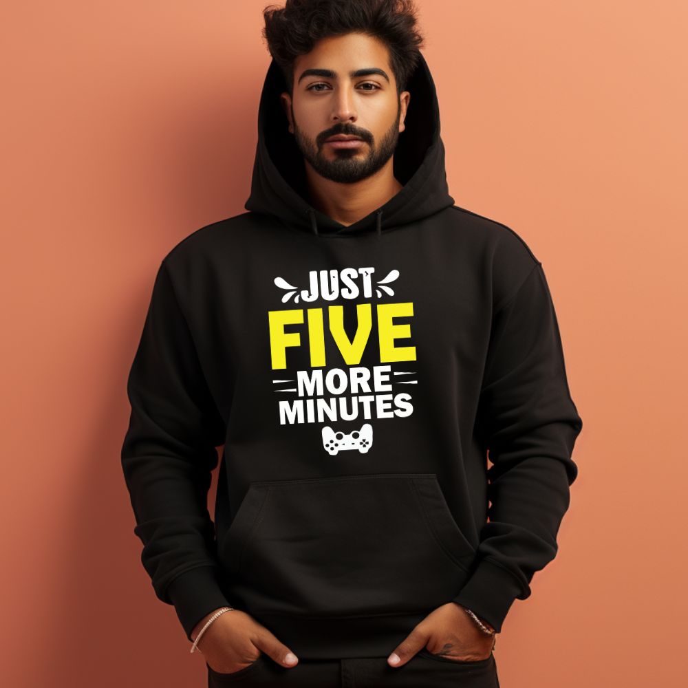 Men's Just Five More Minutes Graphics Printed Hoodies Main image