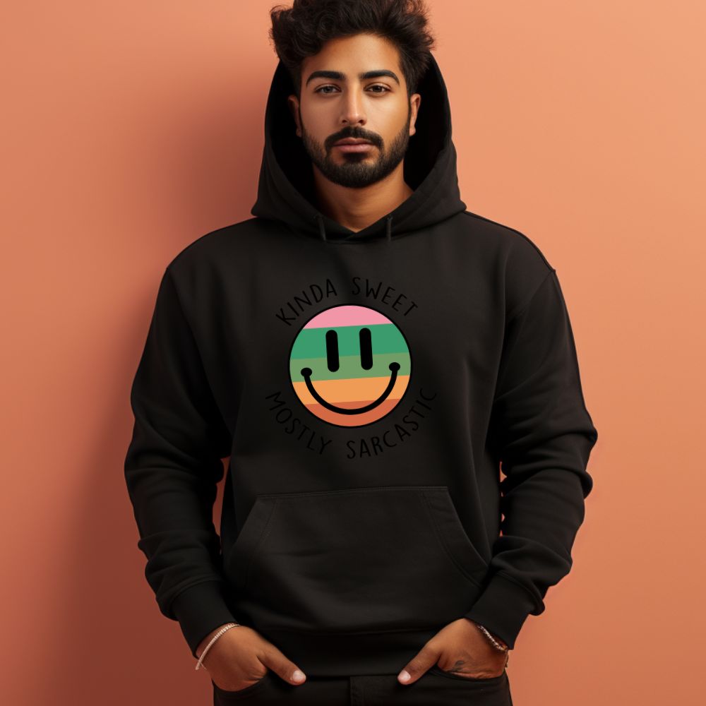 Men's Kinda Sweet Mostly Sarcastic Sarcastic Quotes Hoodies Main image
