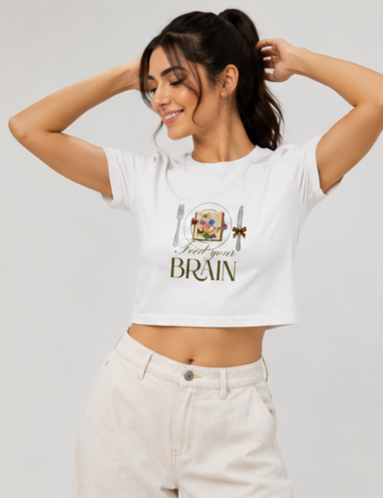 Women's Crop Top – Feed Your Brain