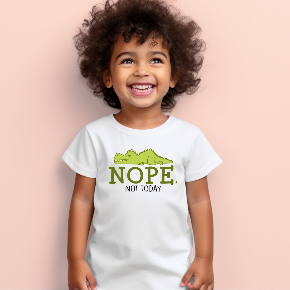 Toddler's Nope Not Today Sarcastic Design T-Shirt