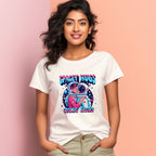 Women's Spacey Hugs and Cosmic Kisses Graphics Printed T-Shirt