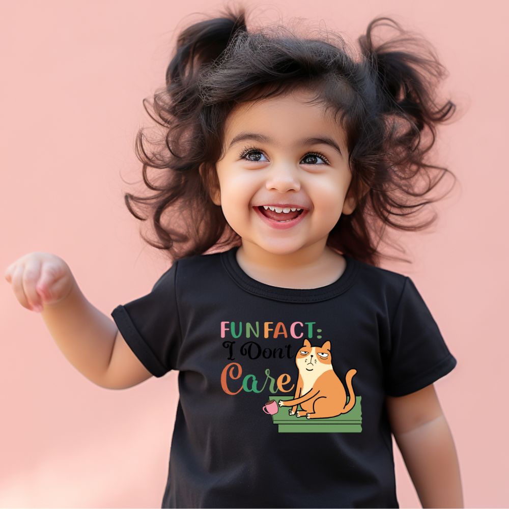 Toddler's Fun Fact : I Don't Care Sarcastic Design T-Shirt Main image