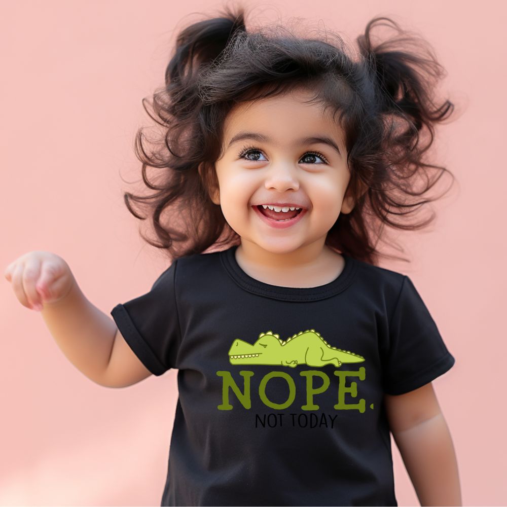Toddler's Nope Not Today Sarcastic Design T-Shirt