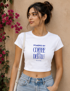 Women's Baby Tee – Coffee & Delulu