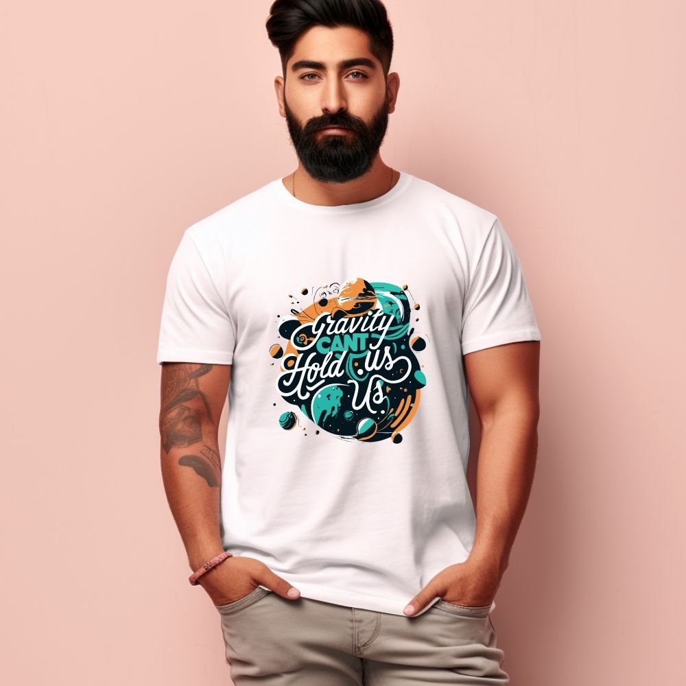 Men's Gravity Cant Hold Us Design Printed T-Shirt